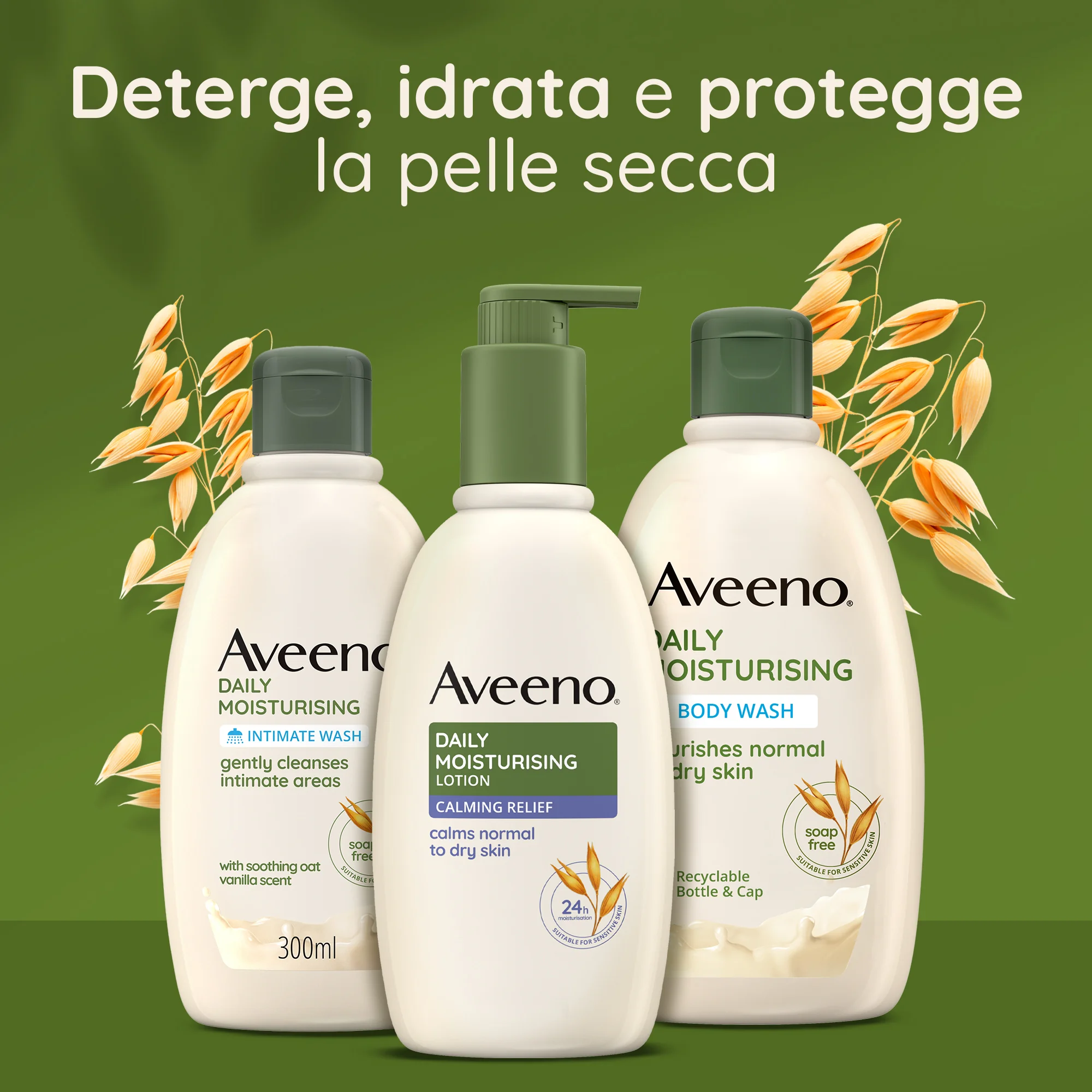 Aveeno Daily Mosturising Crema Idratante Corpo Lavanda  300 ml Crema Profumata all'aroma di Lavanda