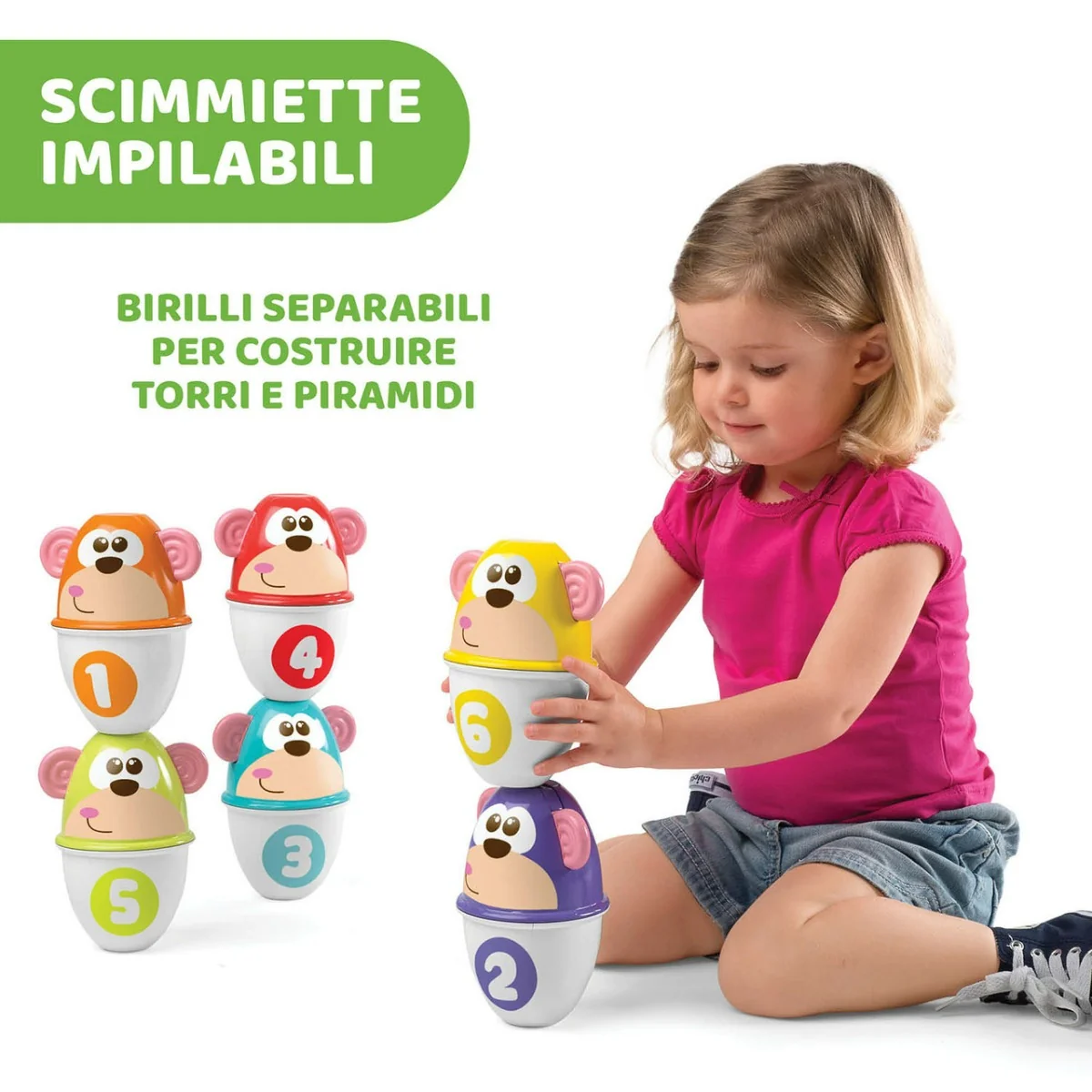 Chicco Gioco Monkey Strike Bowling Dai 18 mesi in su