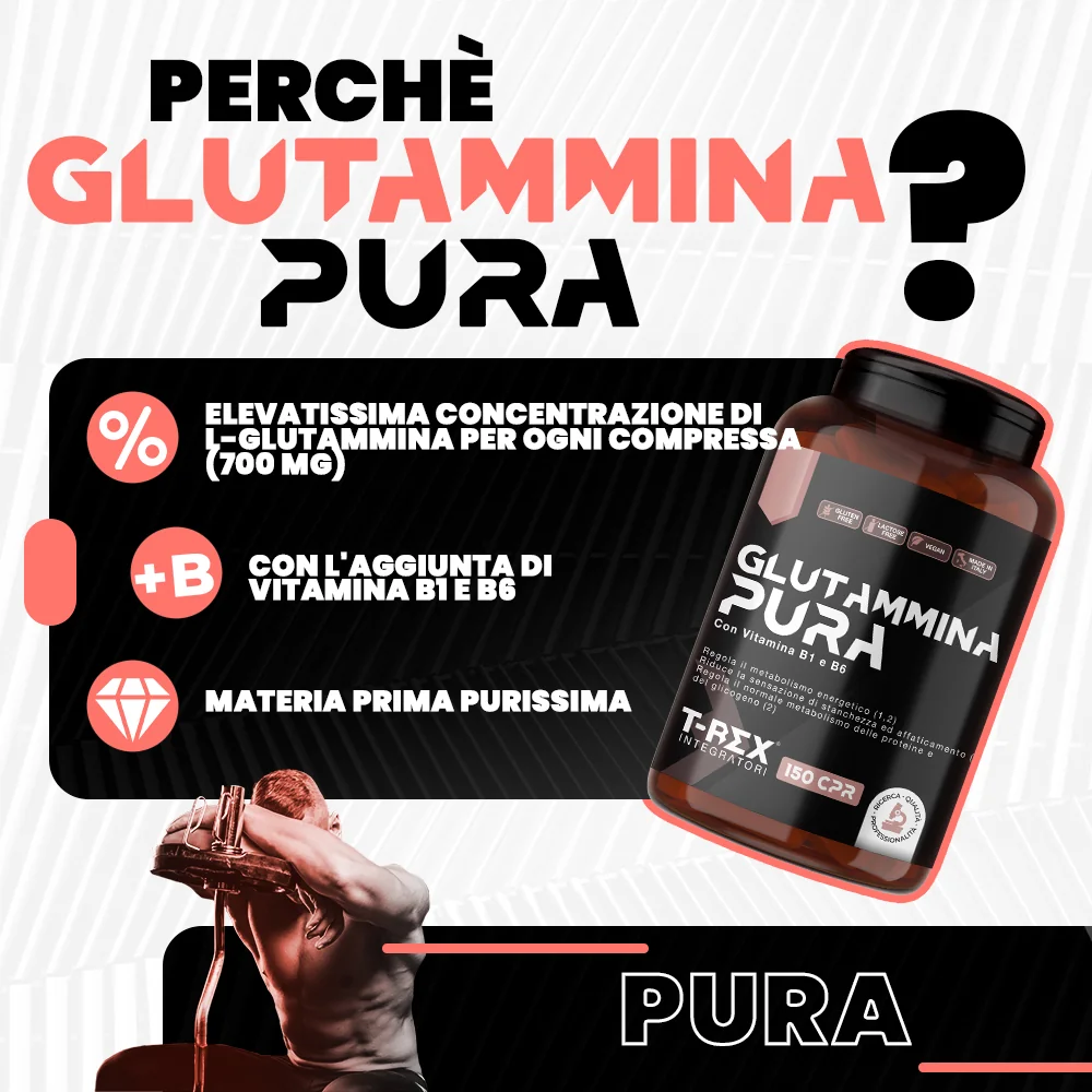 T-Rex Glutammina Pura 250G Recupero Muscolare