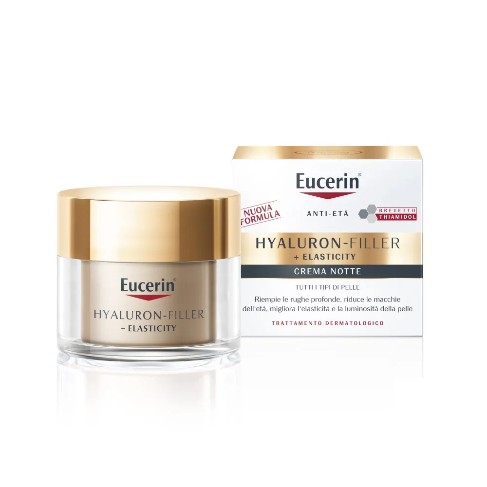 Eucerin Hyaluron-Filler+Elasticity Notte 50 ml Crema Viso Anti-età