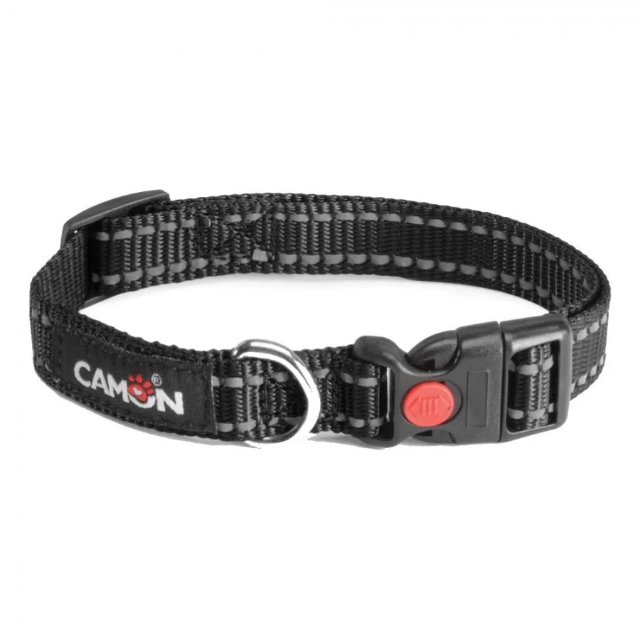 Collare Lowtension Reflex Nero 15 Mm X 26/40 Cm Ideale per una Passeggiata in Tutta Sicurezza