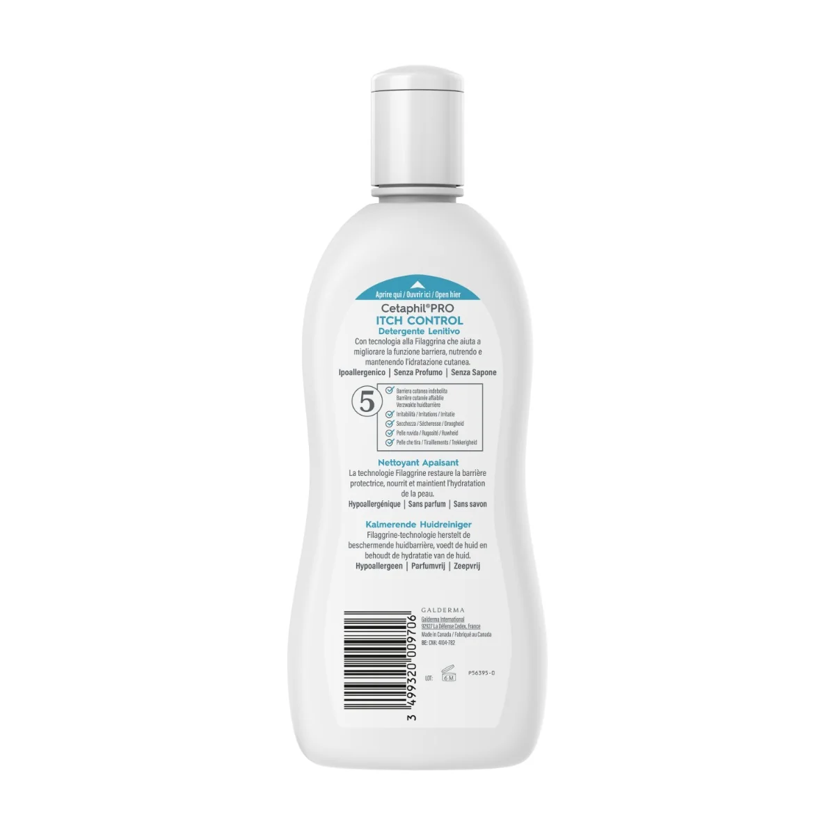 Cetaphil Pro Detergente Lenitivo 295 ml Per pelle a tendenza atopica e predisposta a prurito.