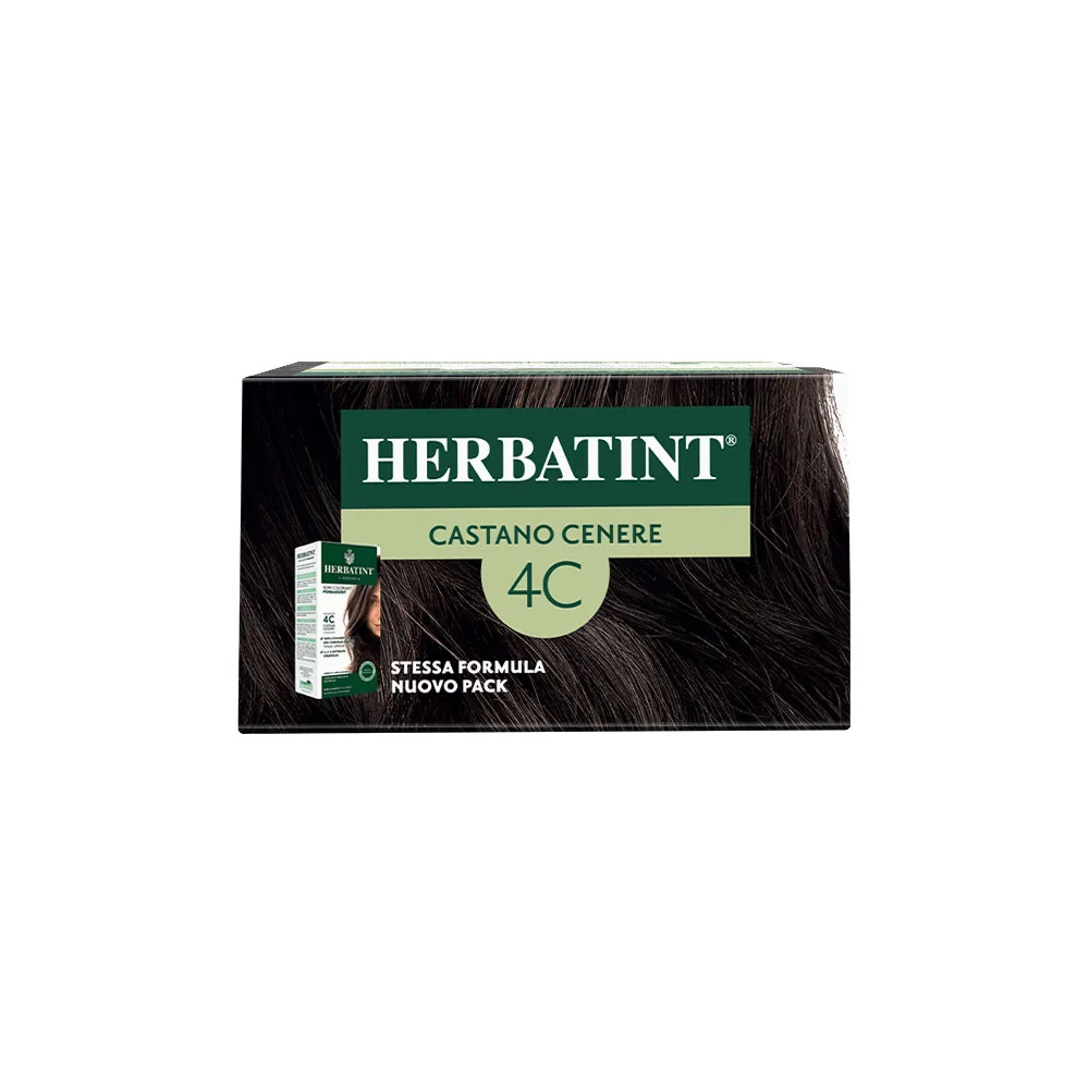 Herbatint Gel Colorante Permanente 4C Castano Cenere 170 Ml Colore Intenso e Duraturo
