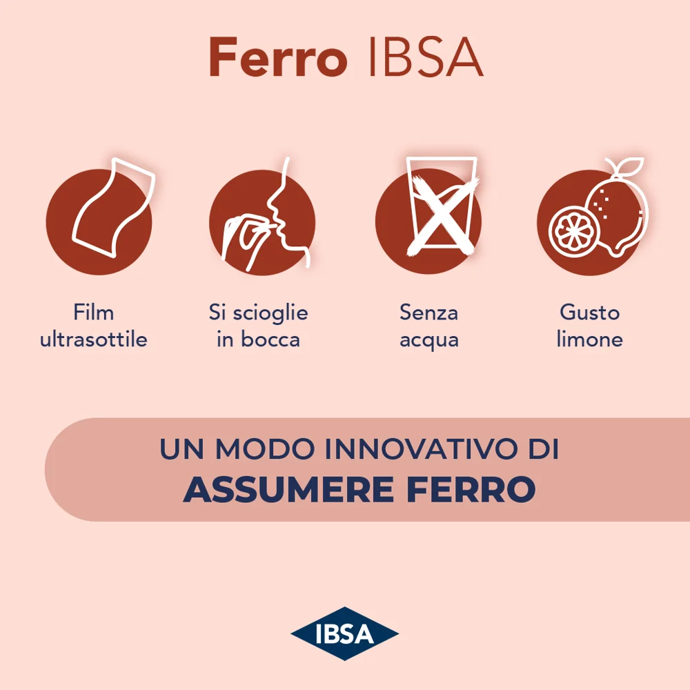 Ferro Ibsa 20 Film Orodispersibili Formazione dei Globuli Rossi