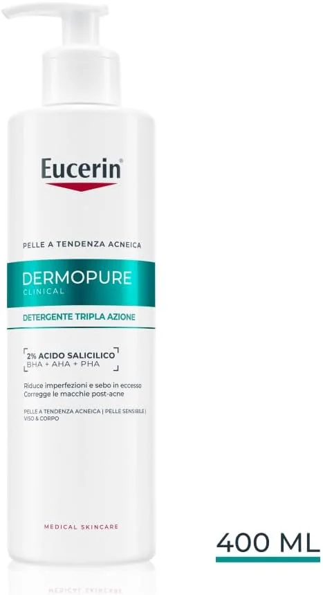 Dermopure Clinical Detergente Tripla Azione 400Ml Pelle Grassa A Tendenza Acneica