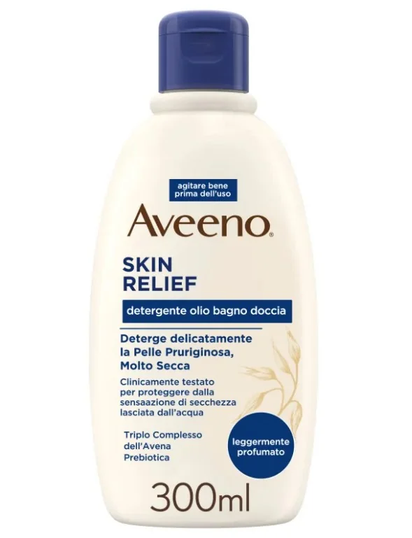 Aveeno Skin Relief Olio Doccia Lenitivo Pelle Secca e Sensibile 300 ml