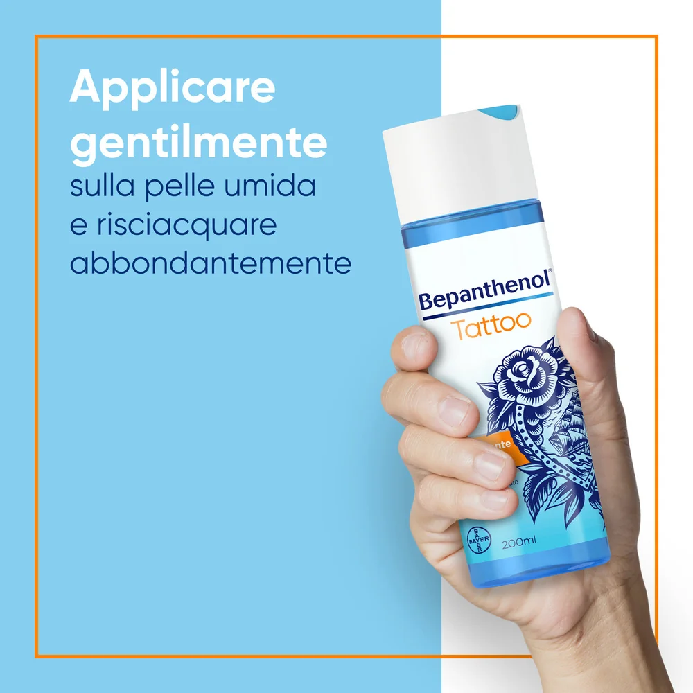 Bepanthenol Tattoo Detergente Delicato 200ml Tatuaggi