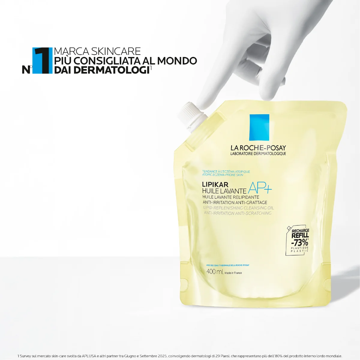 Lipikar Huile Lavante Ricarica 400ML Olio lavante per pelle secca a tendenza atopica