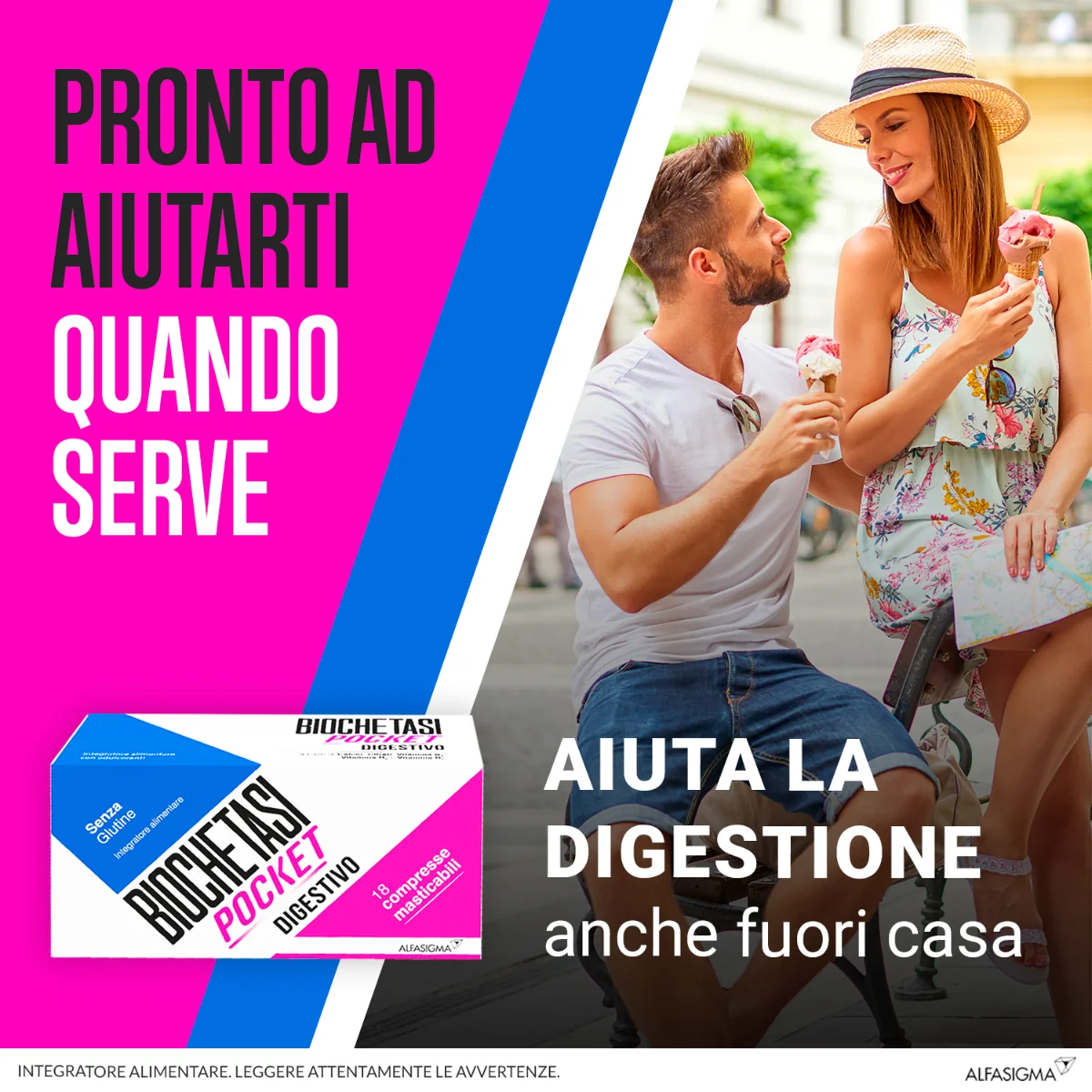 Biochetasi Pocket 18 Compresse Masticabili Integratore per Digestione