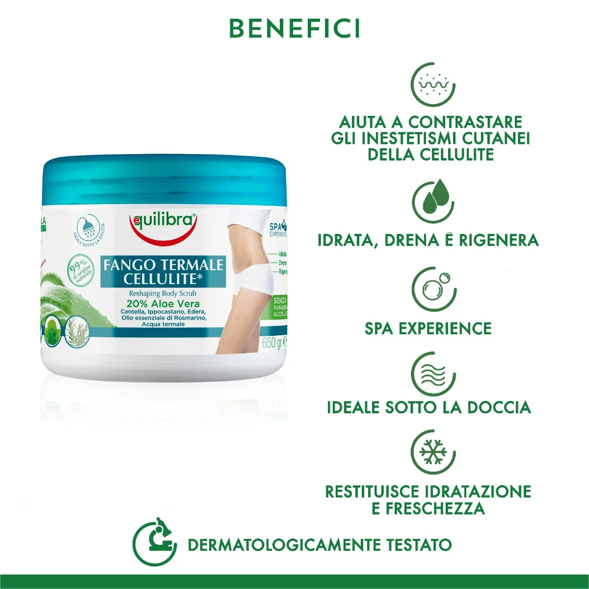 Equilibra Fango Termale Cellulite 650 g 20% Aloe Vera
