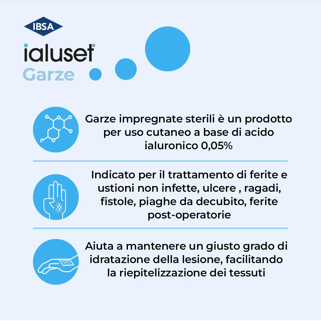 Ialuset Garze Sterili Impregnate 10x10 cm 10 Pezzi 