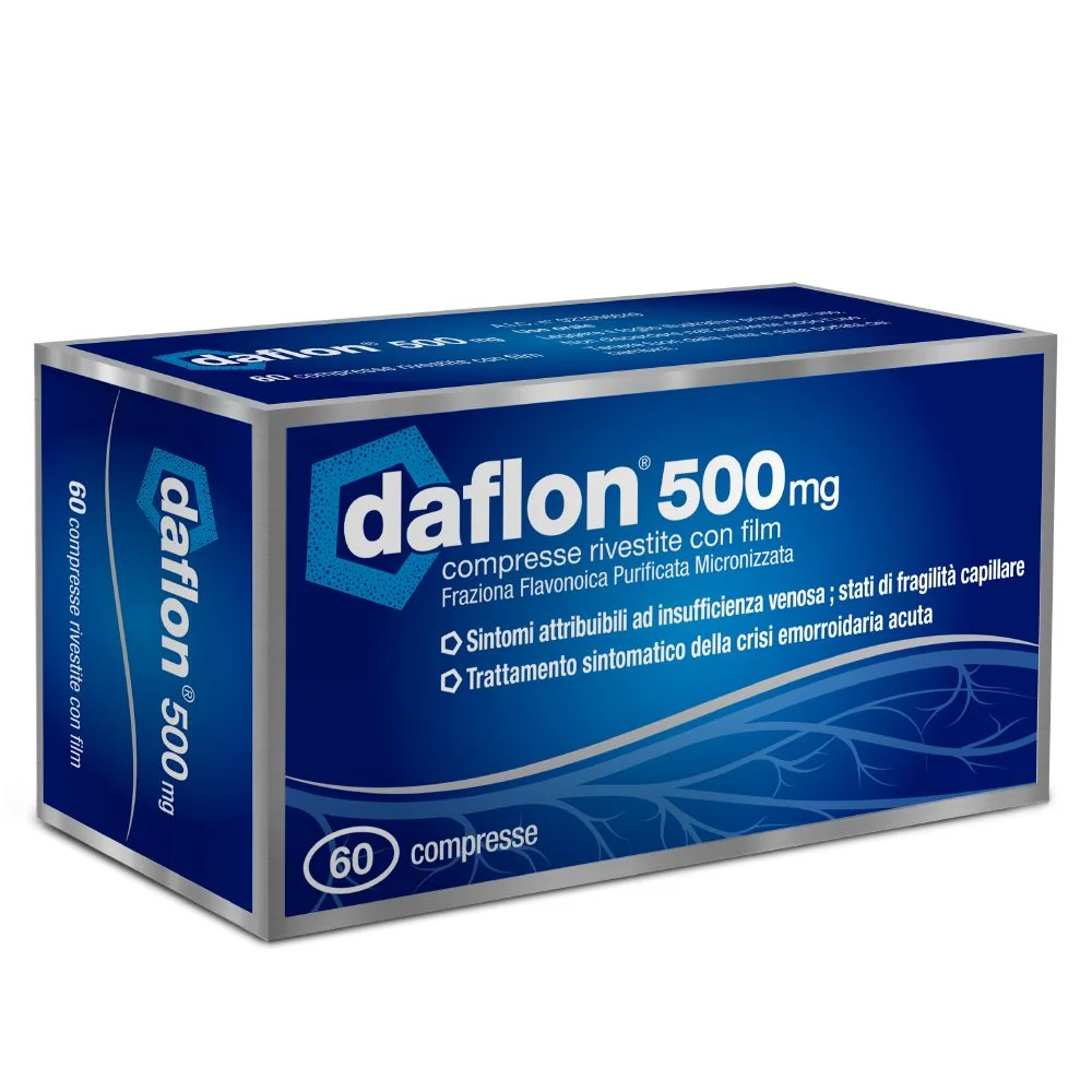 Daflon 500 mg 60 Compresse Flavonoidi Vasoprotettore
