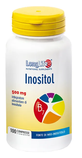LongLife Inositol Integratore Metabolismo Dei Grassi a Base Di Inositolo 100 Tavolette