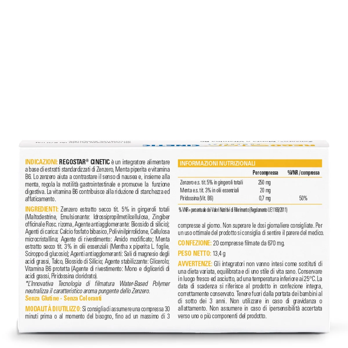 Regostar Cinetic 670 Mg 20 Compresse Gas Intestinali e Digestione