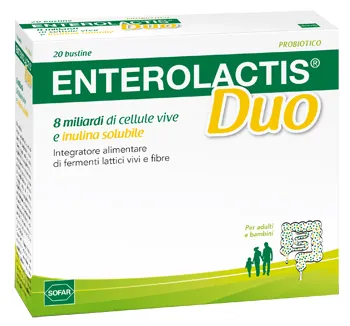 Enterolactis Duo 20 Bustine - Fermenti Funzionalità Intestinale