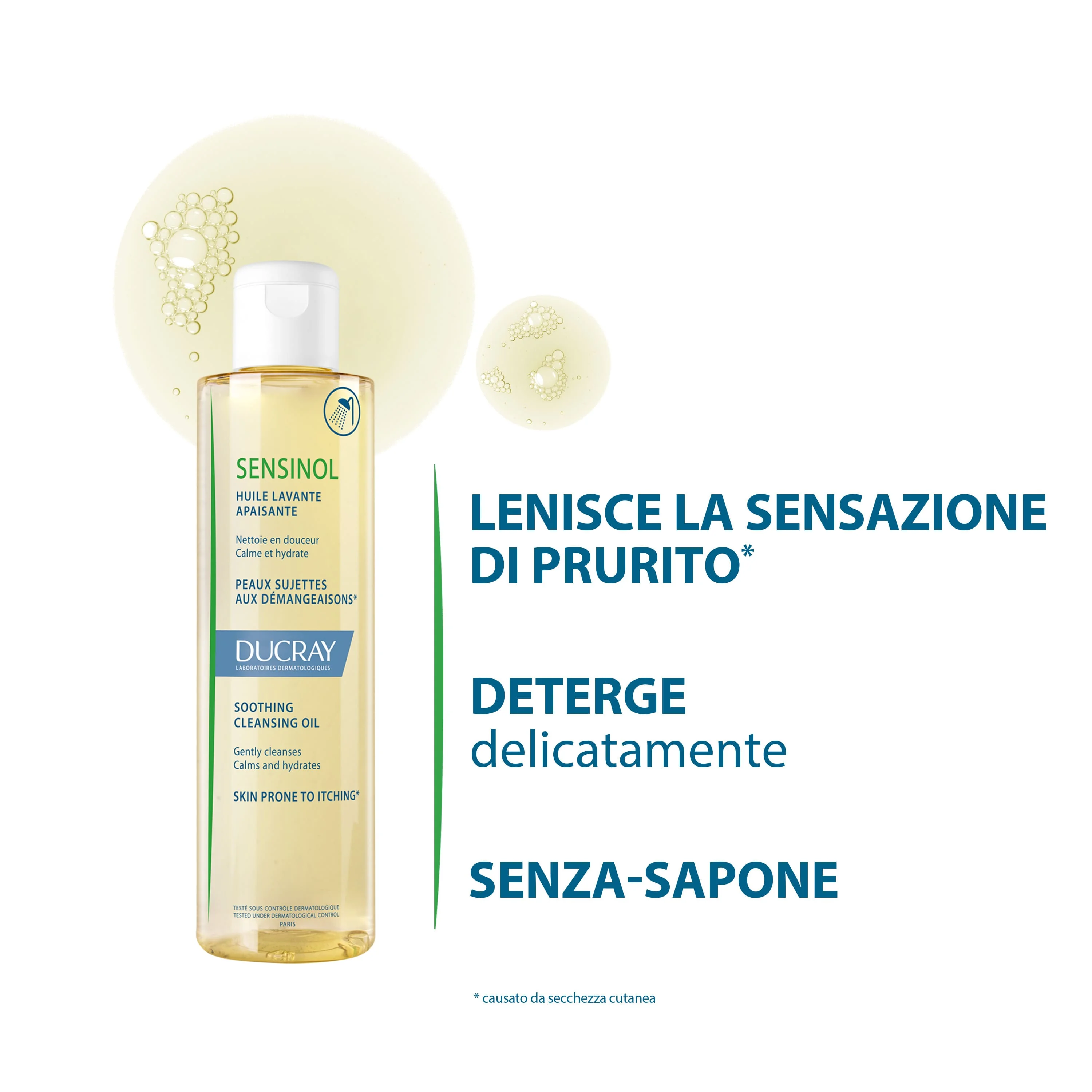 Ducray Sensinol - Olio Detergente Lenitivo Corpo 200ml Olio Lavante