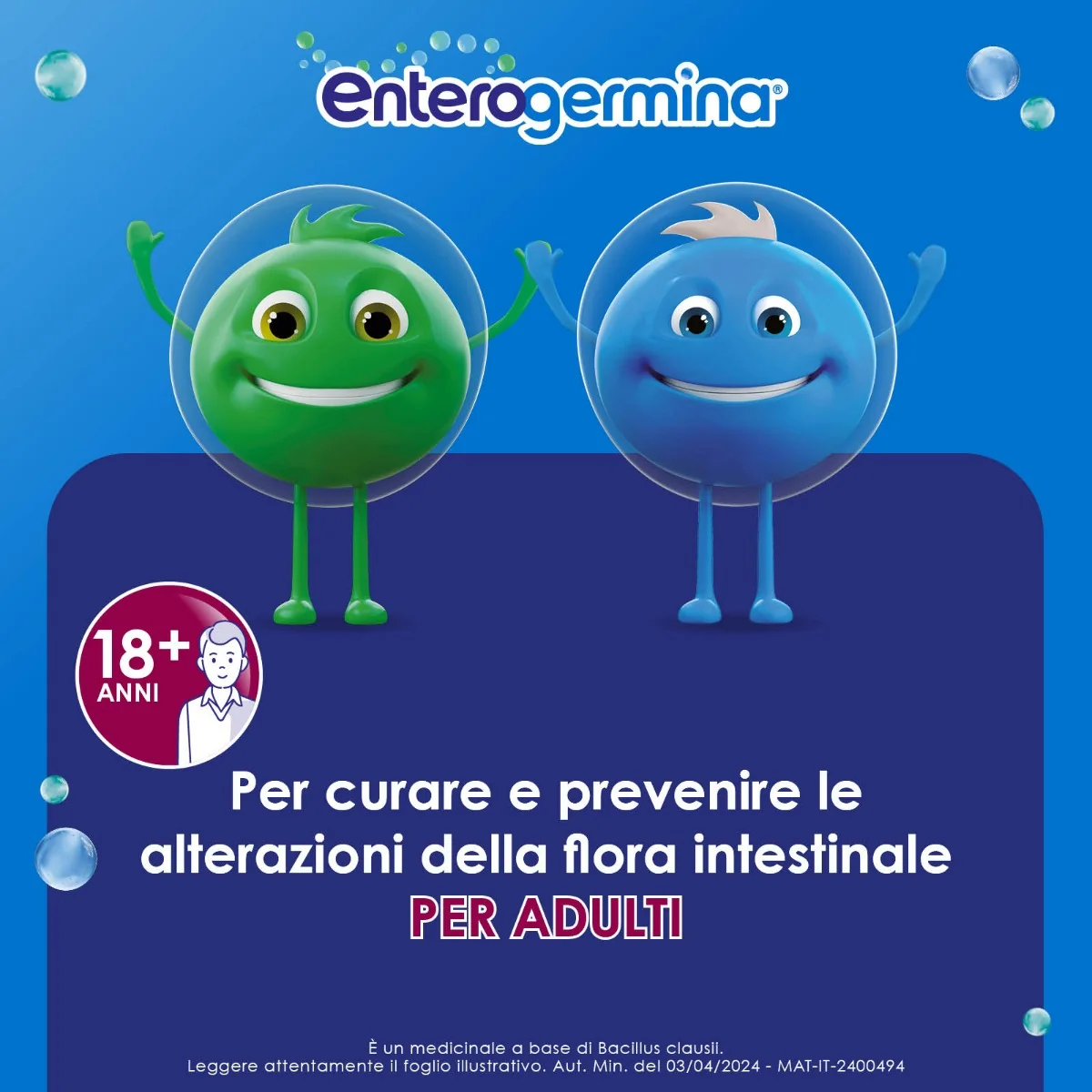 Enterogermina 6 Miliardi 10 Bustine Ripristino Flora Batterica Intestinale