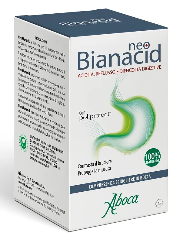 Neobianacid 45 Compresse Masticabili - Acidità e Reflusso
