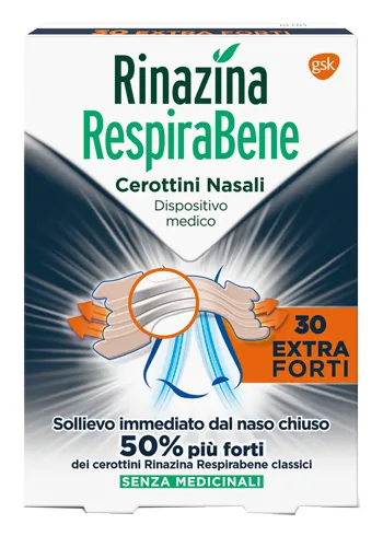 Rinazina Respirabene Cerottini Extraforti 30 Pezzi