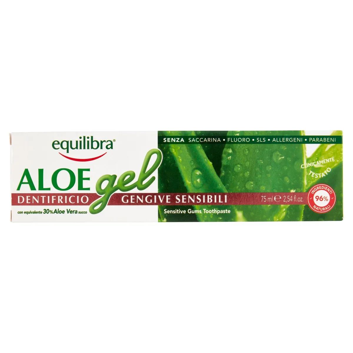 Equilibra Aloe Gel Dentifricio Gengive Sensibili 75 Ml Contro i disturbi gengivali