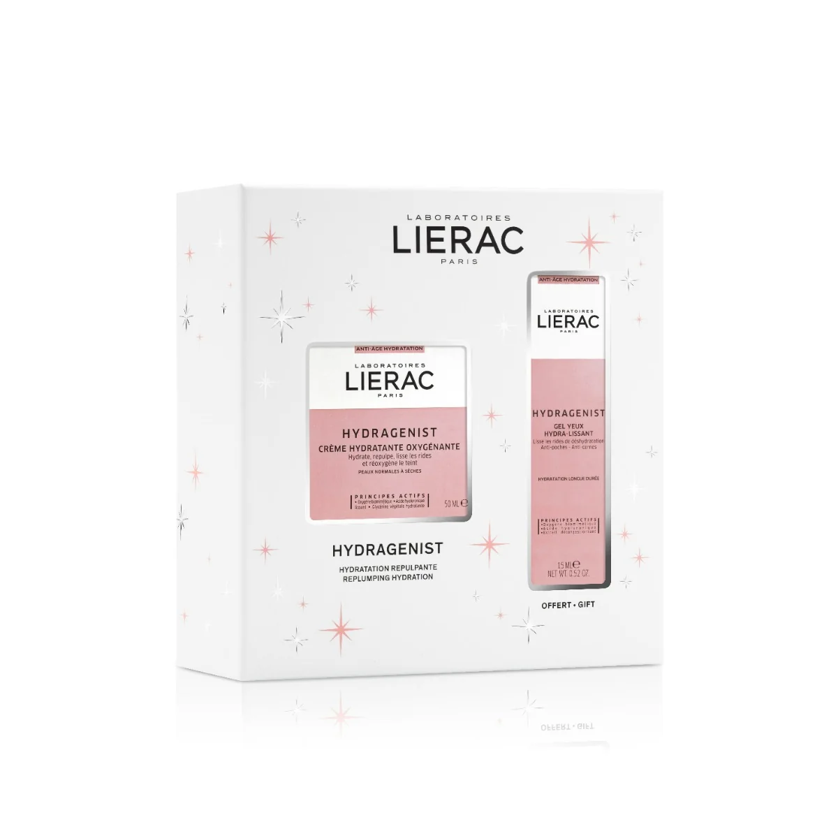 Lierac Coffret Hydragenist Crema Ossigenante 50 ml + Gel Occhi 15 ml Reidratante e Rimpolpante