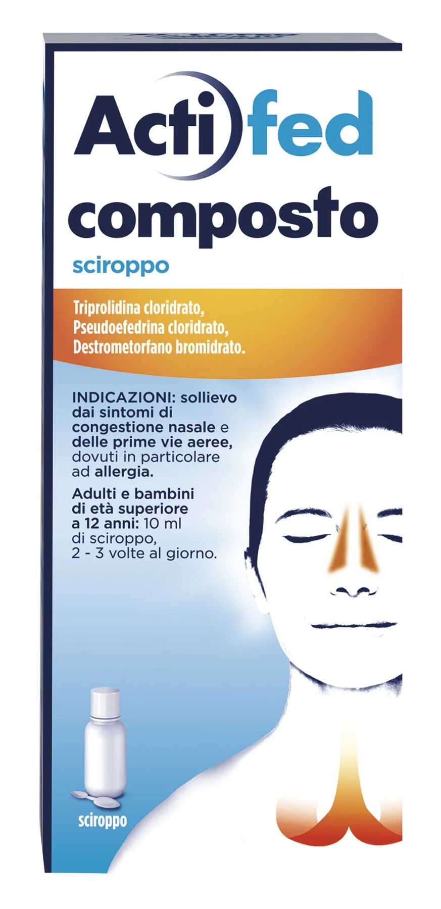 Actifed Composto Sciroppo 100 Ml Congestione Nasale e Allergia