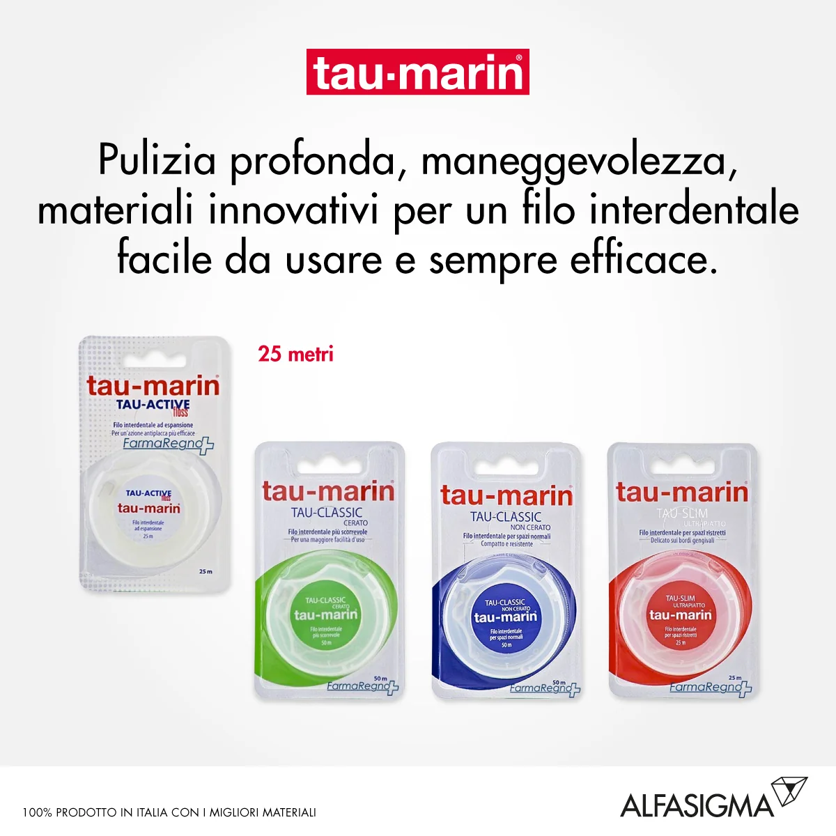 Tau-marin Tau Active Filo Interdentale Ad Espansione 25 m Pulizia profonda