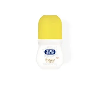 Neutro Roberts Deo Roll On Fresco Giallo 50 ml Con Bergamotto e Zenzero Senza Sali d'Alluminio