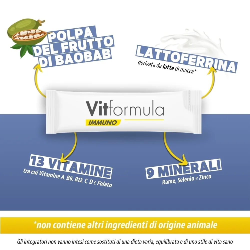 Vitformula Immuno 30 Stick da 2 G Sistema Immunitario