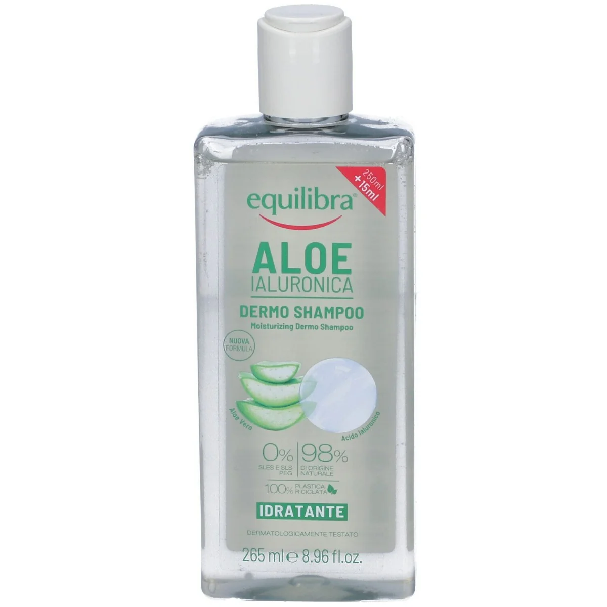 Equilibra Capelli Aloe Dermo Shampoo Idratante 265 Ml Azione Idratante