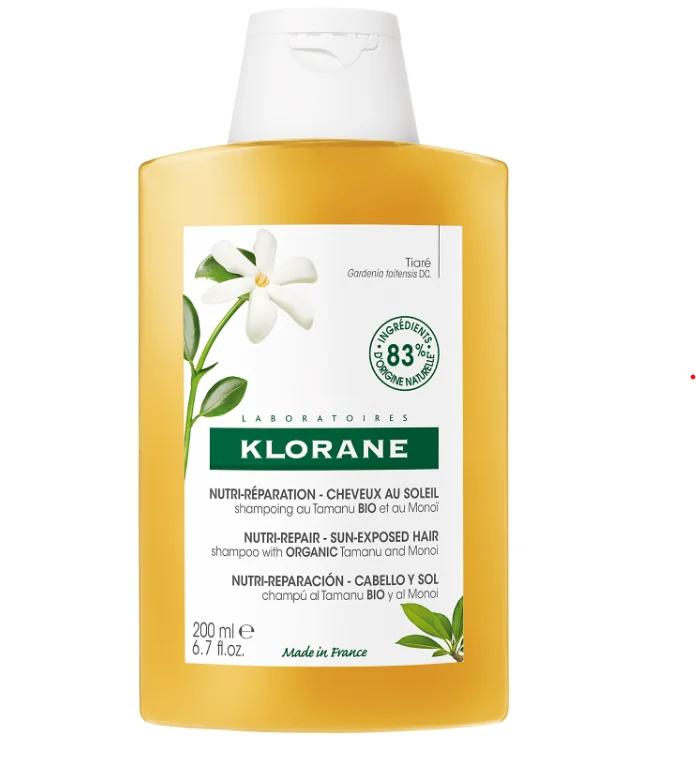 Klorane Shampoo Nutritivo al Tamanu BIO & Monoi 200 ml Azione Ristrutturante