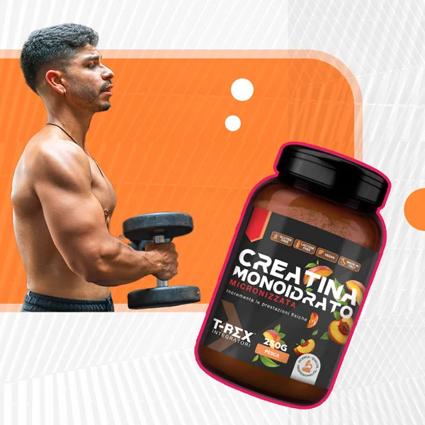T-Rex Creatina Monoidrato The' Alla Pesca 250 G Attività Sportiva