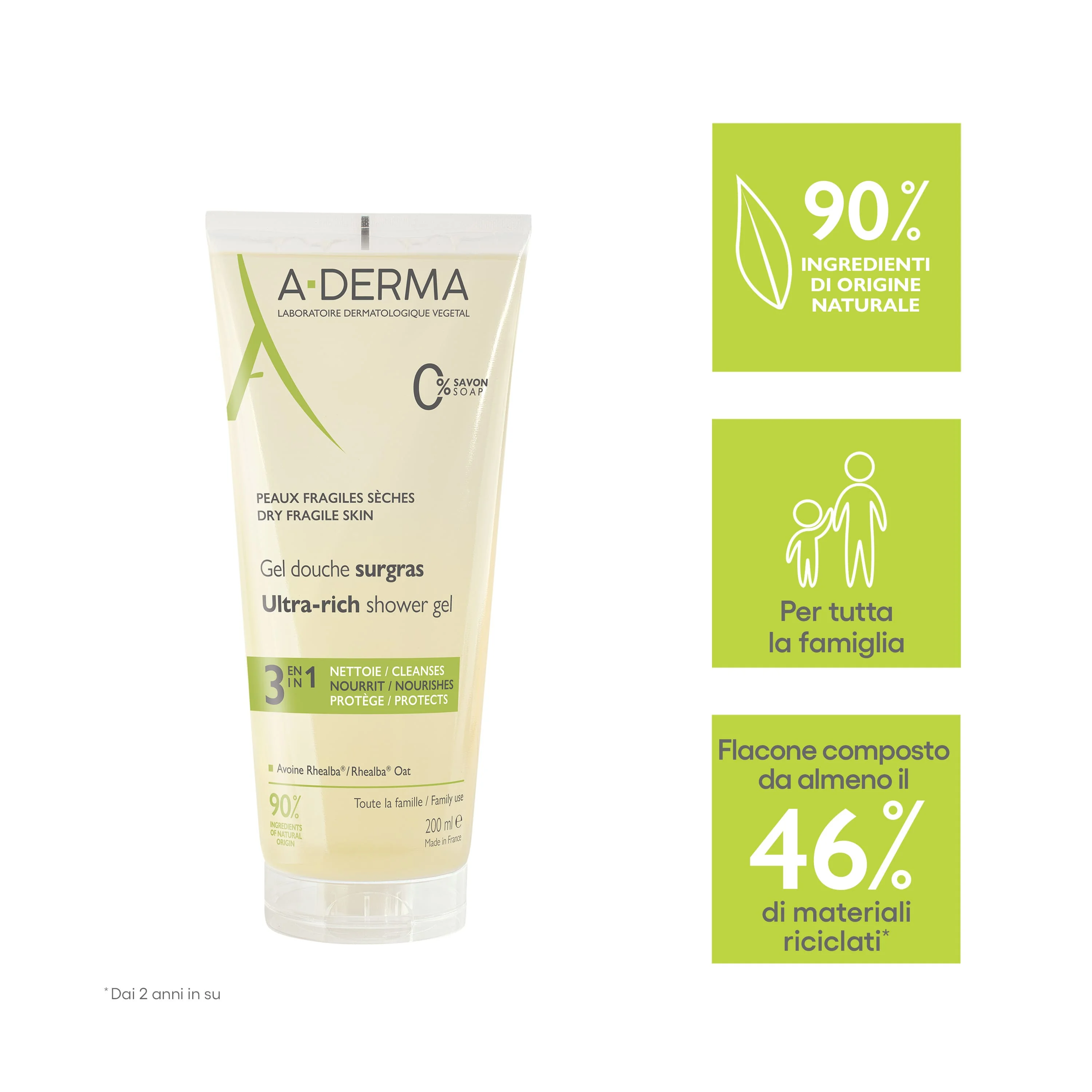 Les Indispensables Gel Doccia Surgras