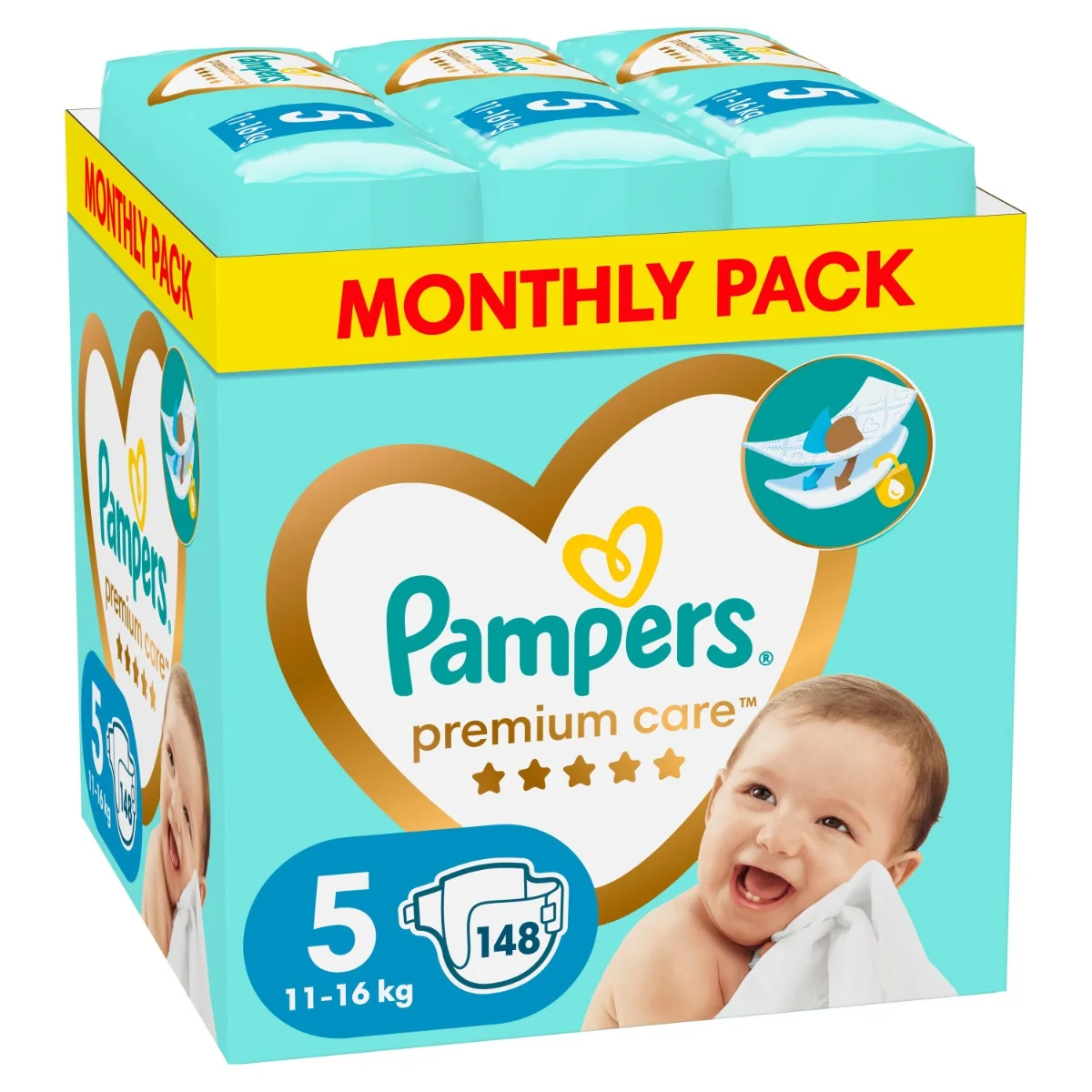 Pampers Premium Care 5 X 148 11-16 Kg
