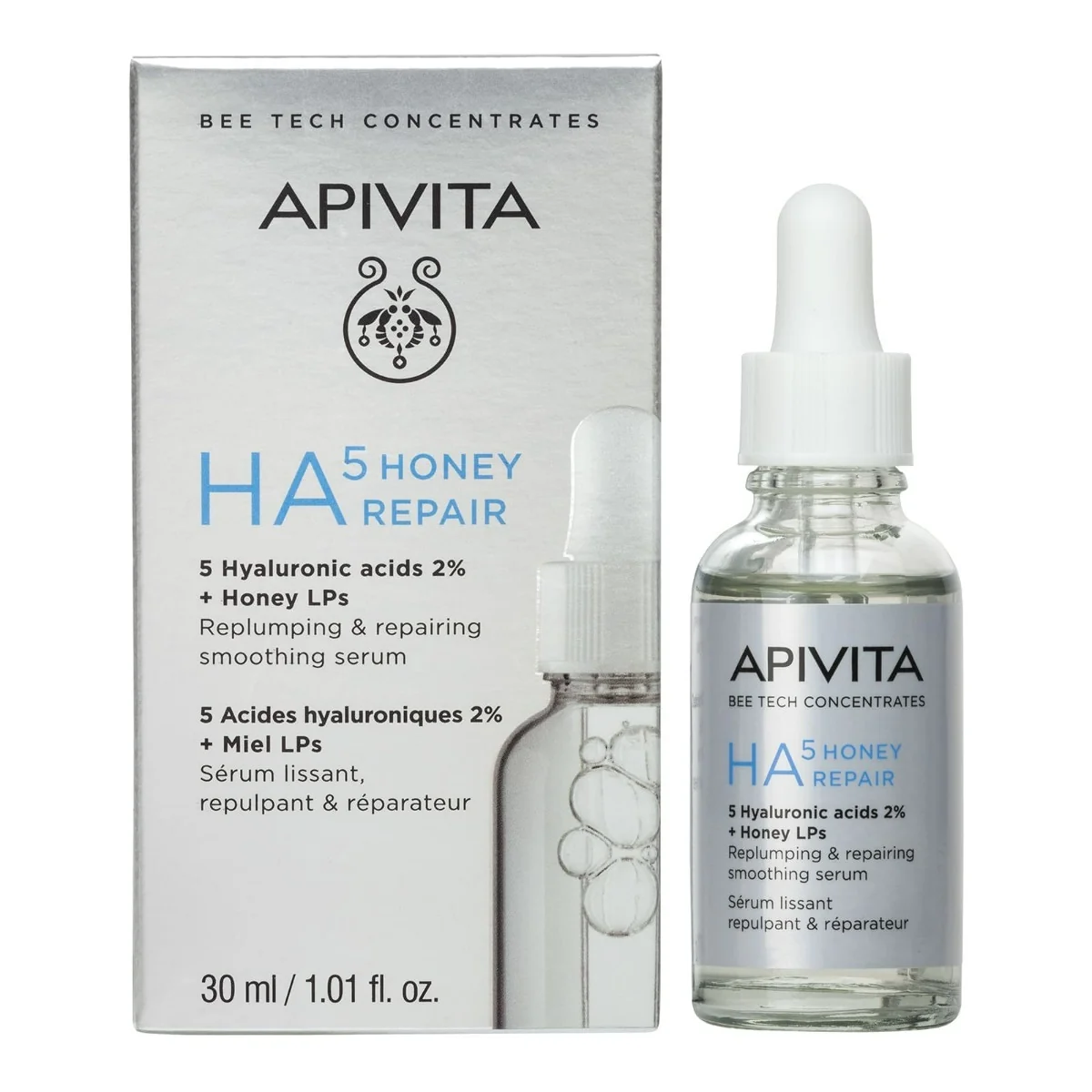Apivita Bee Tech Concentrates HA5 Honey Repair 30 Ml Siero Viso Idratante e Anti-Rughe