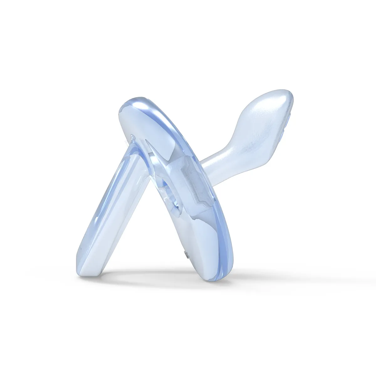 Nuvita Orthosoft Light 2 Succhietti in Silicone con Tettarella Ortodontica Blu 0+ Mesi