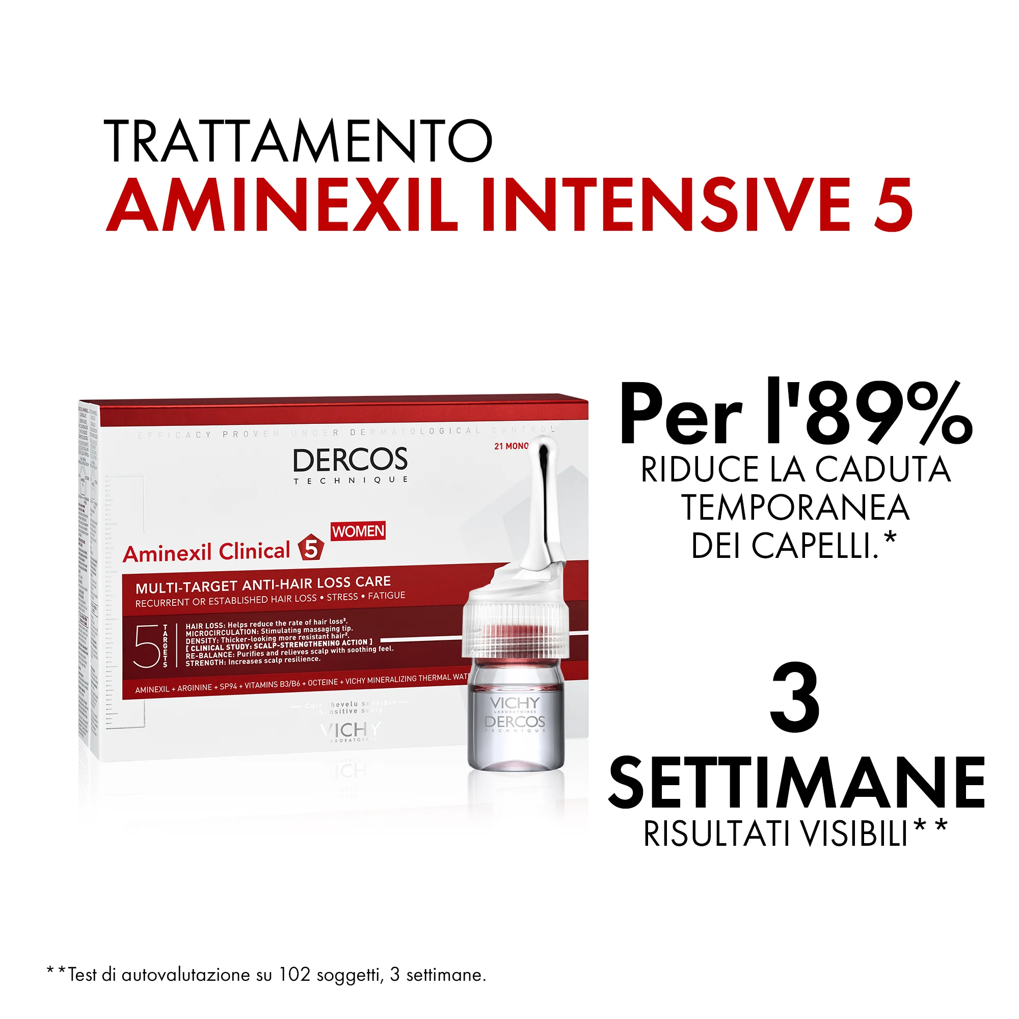 Vichy Dercos Aminexil 21 Fiale x 6 Ml Trattamento Anticaduta Donna