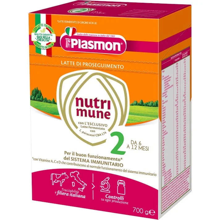 Plasmon Latte Stage 2 700 g Sistema Immunitario