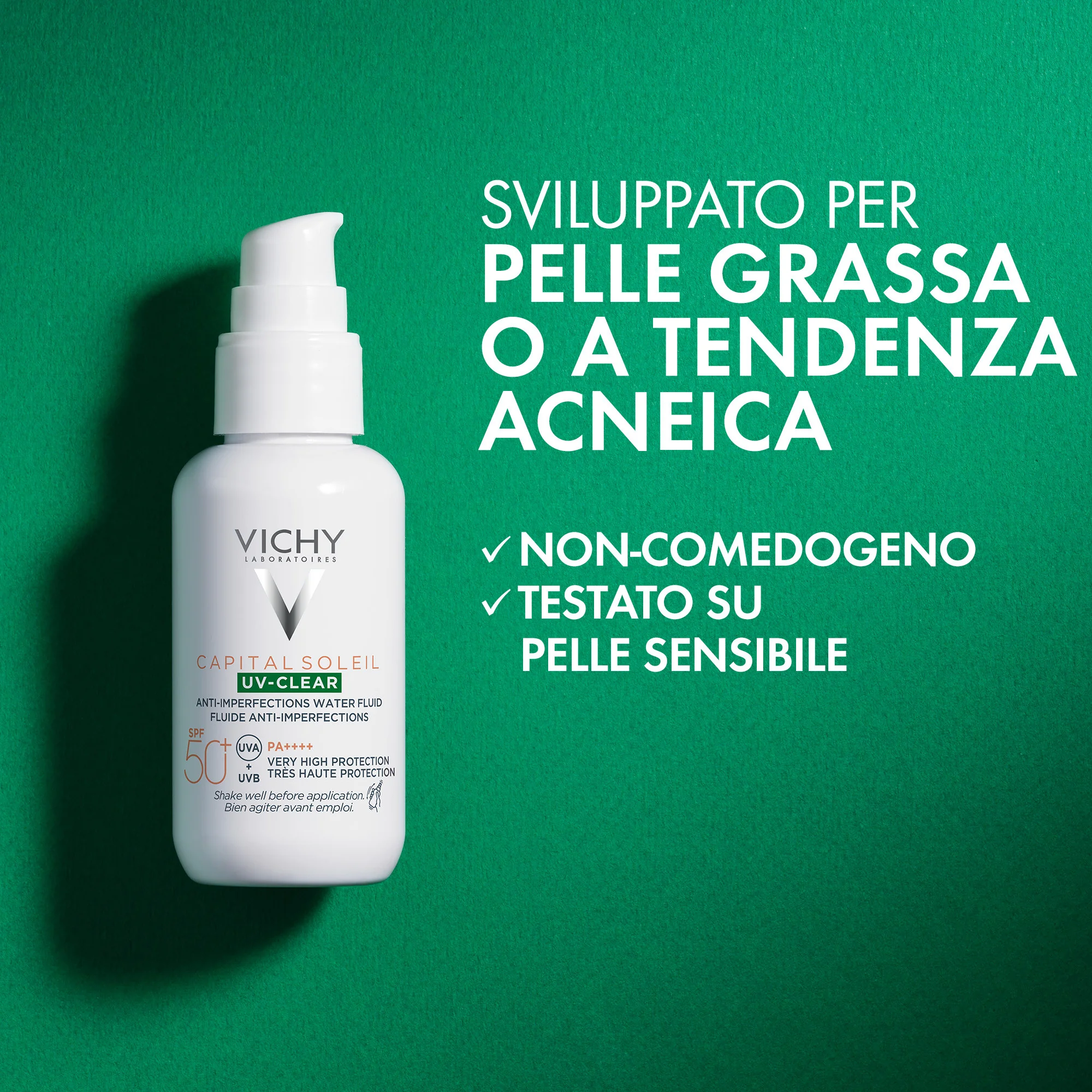 Vichy Capital Soleil UV Clear SPF50 40 Ml Fluido solare antimperfezioni