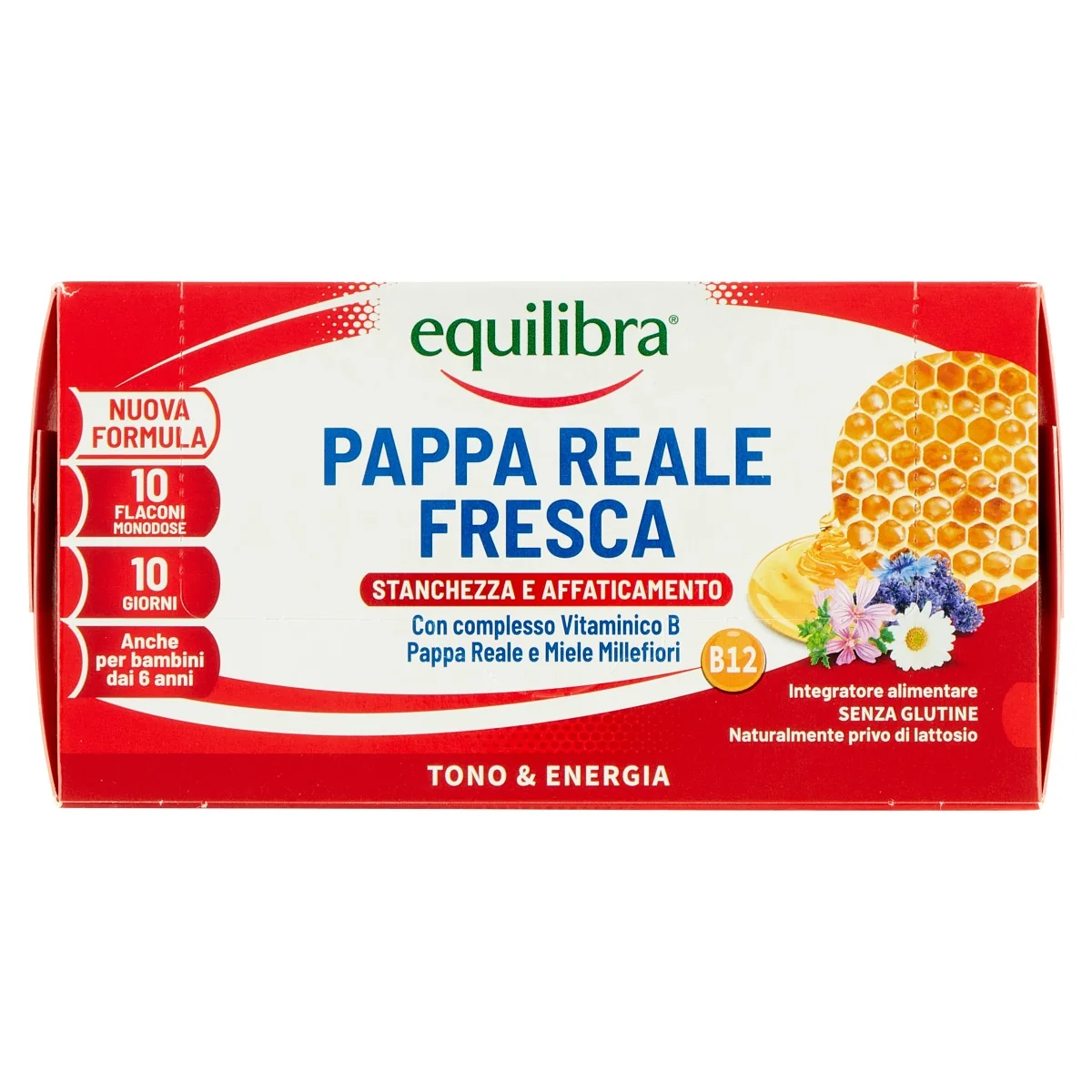 Equilibra Pappa Reale Fresca 10 Flaconi Integratore contro Stanchezza e Affaticamento