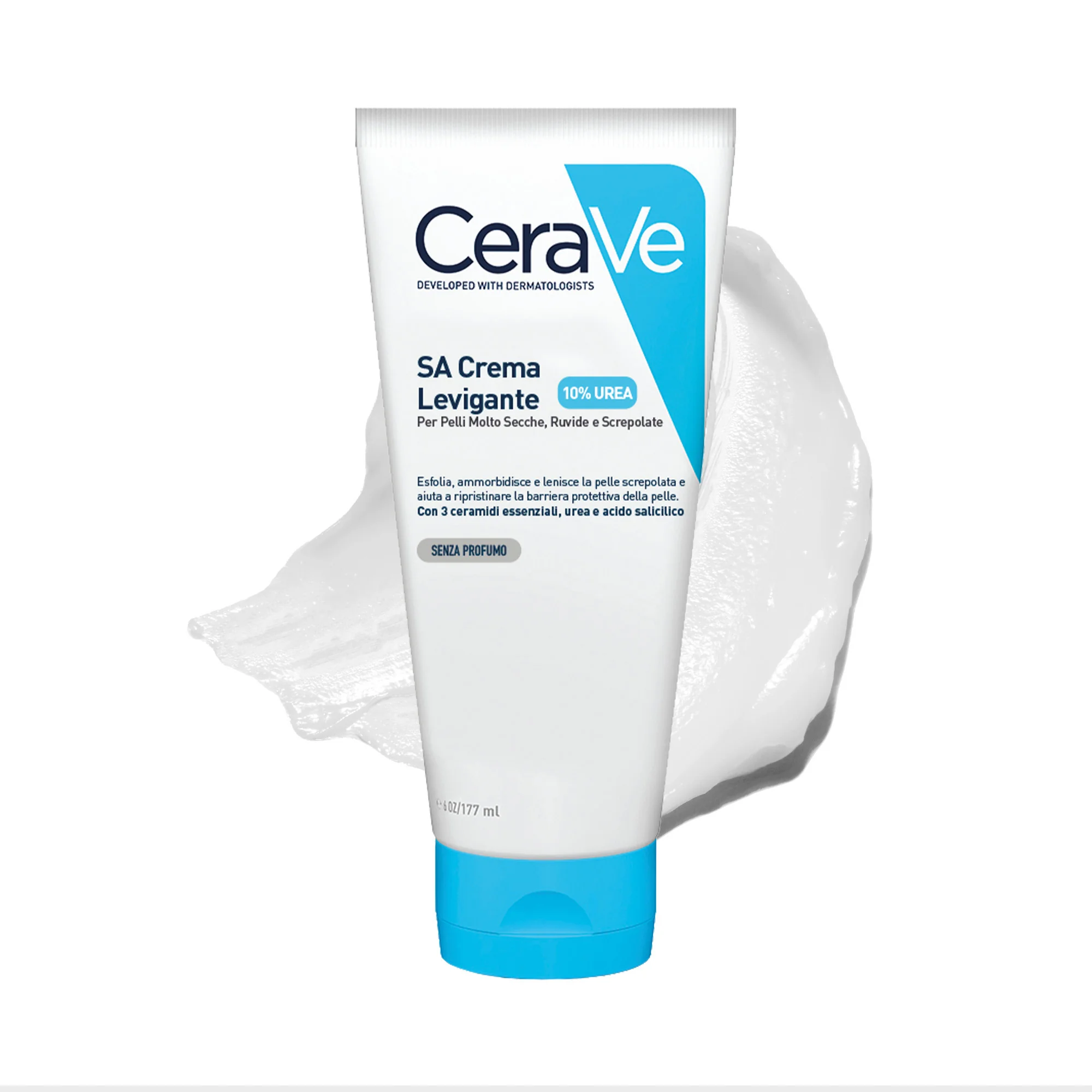 CeraVe SA Crema levigante 10% UREA 177 ml Pelle Molto Secca, Ruvida e Screpolata