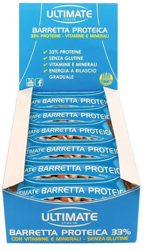 Ultimate Barretta Proteica Nocciola 24 Pezzi