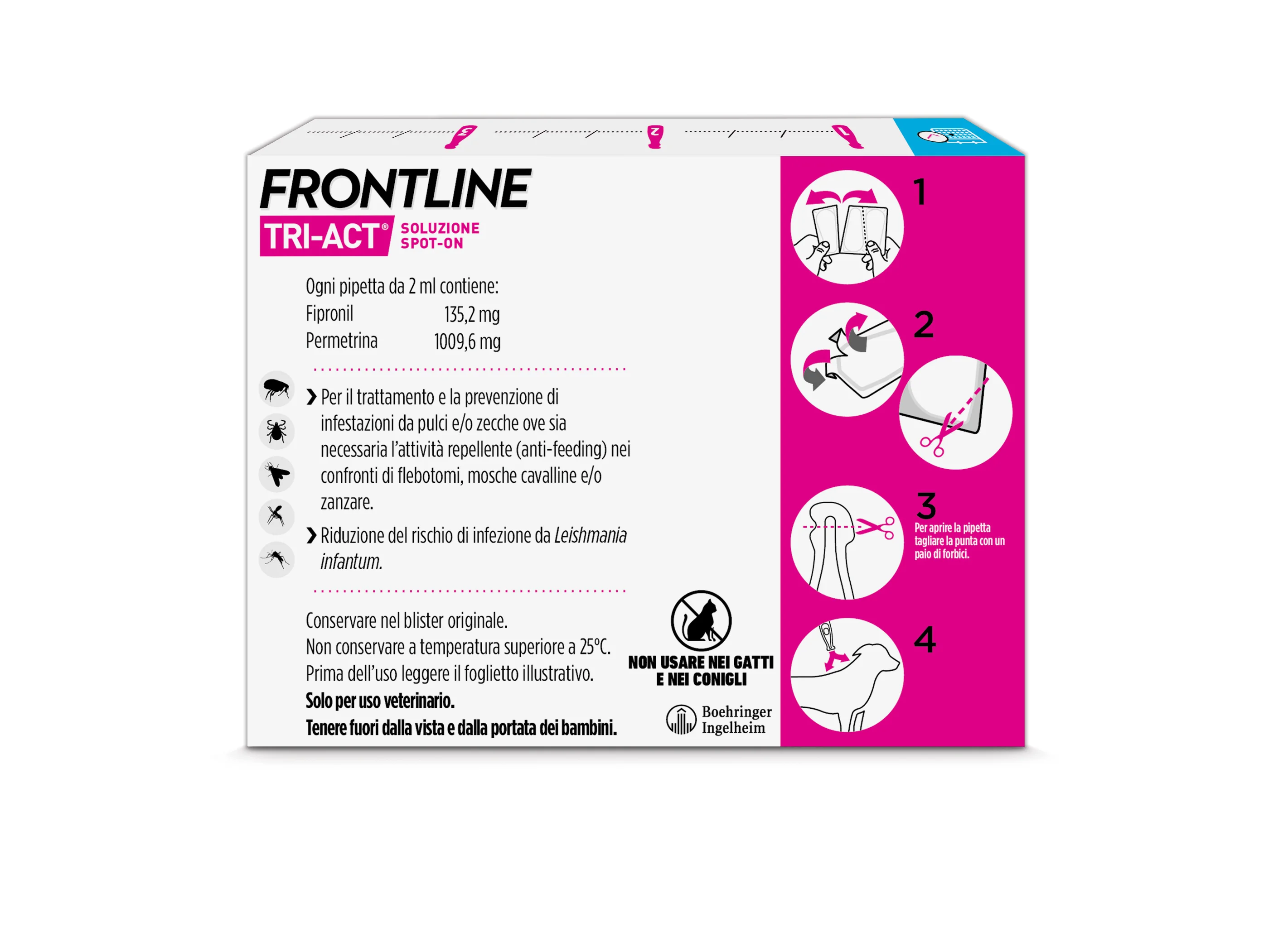 Frontline Tri-Act X3 Antiparassitario Per Cani Contro Parassiti E Insetti Volanti (10-20Kg)