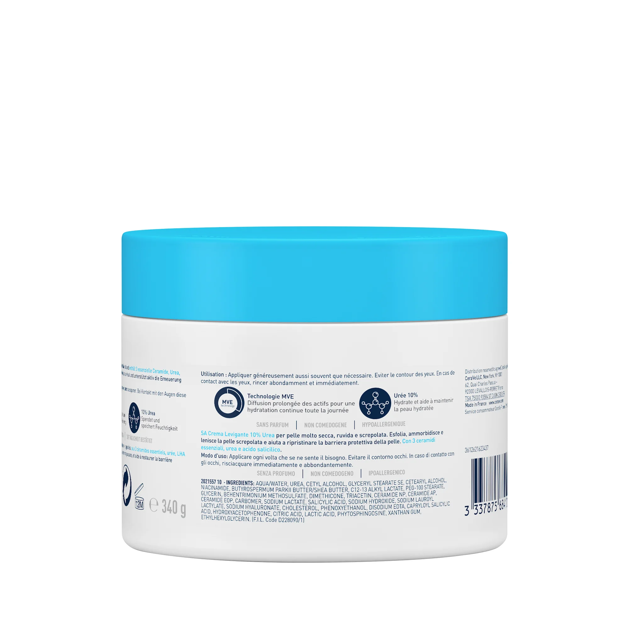 Cerave SA Crema Levigante 340 g 10% Urea e Acido Salicilico