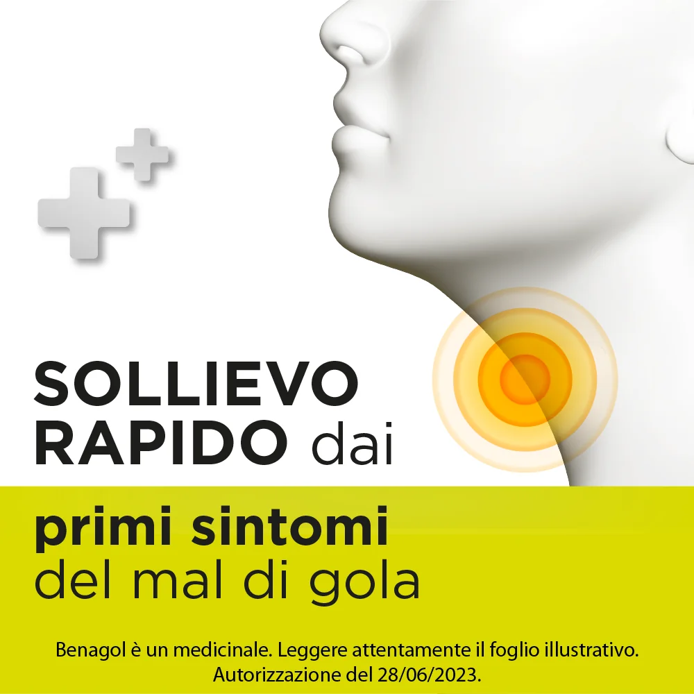 Benagol Pastiglie Limone Senza Zucchero Antisettico per Cavo Orale 24 Pastiglie Antisettico Cavo Orale