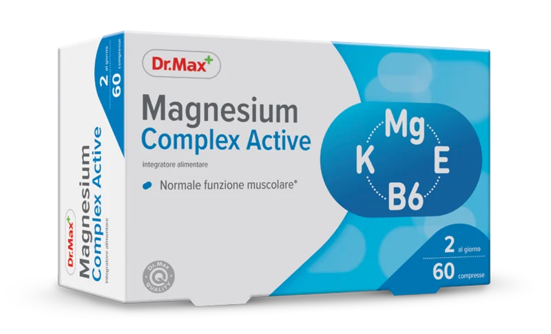Dr. Max Magnesio Complex Active 60 Compresse Con Vitamina B6, E e Potassio