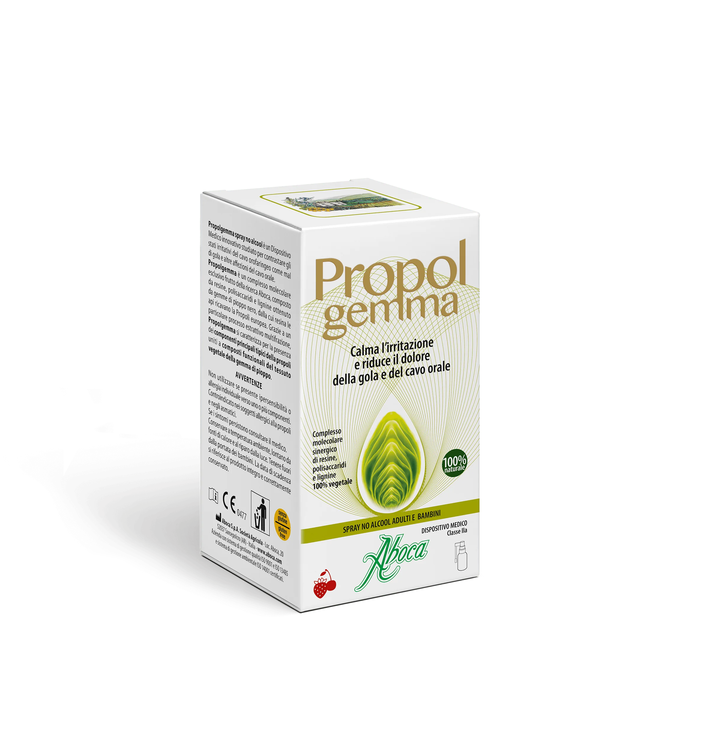 Aboca Propolgemma Spray No Alcool Adulti e Bambini 30 ml Benessere delle Prime Vie Respiratorie