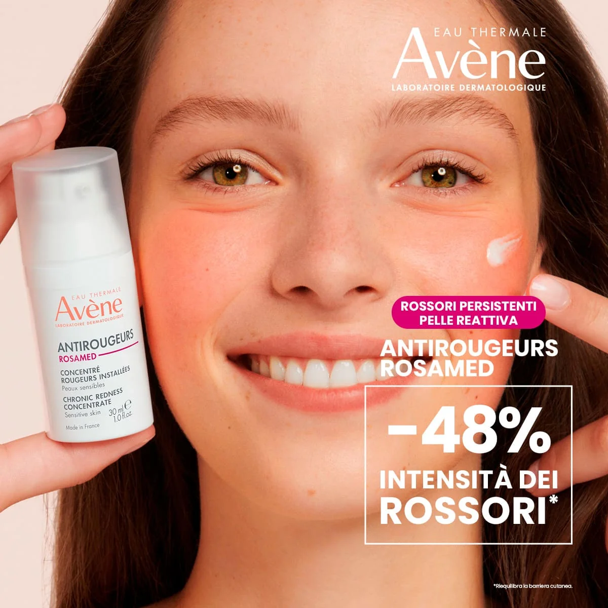 Eau Thermale Avène Antirougeurs Rosamed Concentrato Rossori Persistenti 30 ml Pelle Arrossata