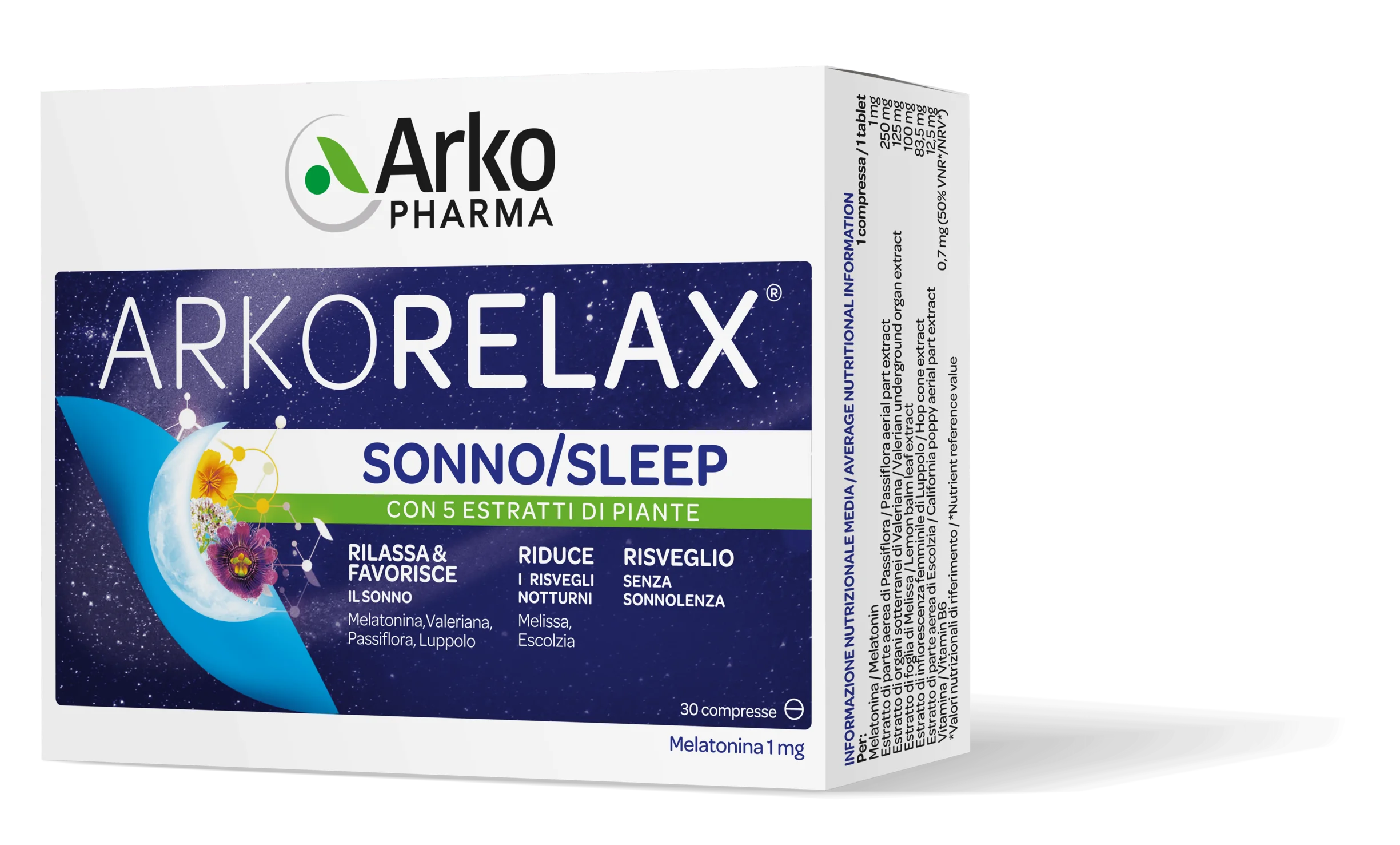 Arkopharma Arkorelax Sonno 30 Compresse Integratore Rilassante