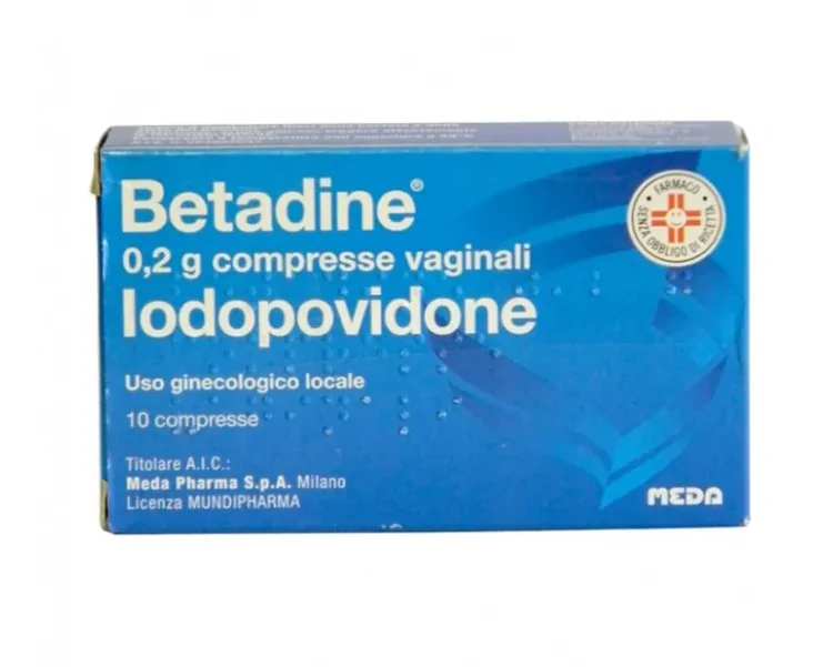 Betadine 200 mg 10 Compresse Vaginali Iodopovidone